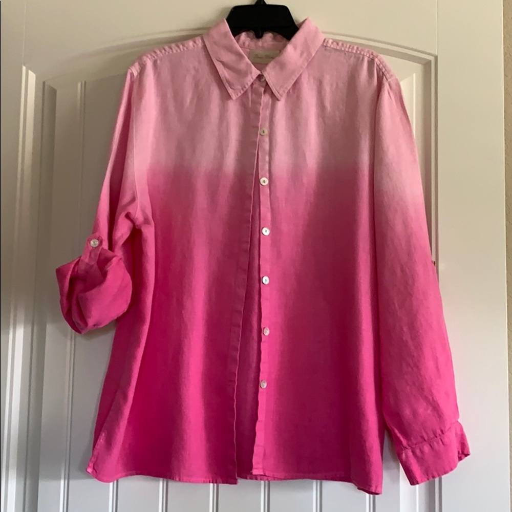 Ombré Linen Blouse